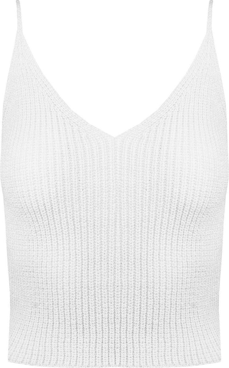 Knitted singlet top white