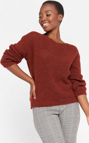 Trui met lurex - Roest