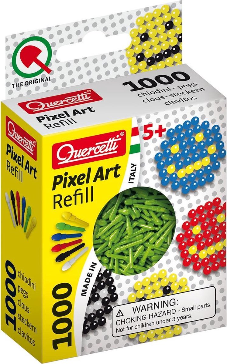 Quercetti Pixel Art Aanvuldoos Groen Diameter 4 Mm 1000-delig