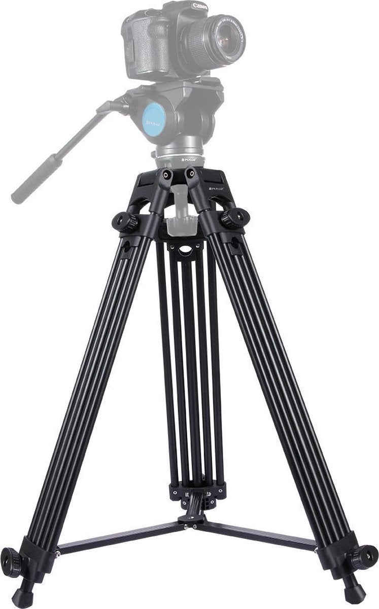 PULUZ professionele zware videocamera aluminium statief voor DSLR / SLR-camera