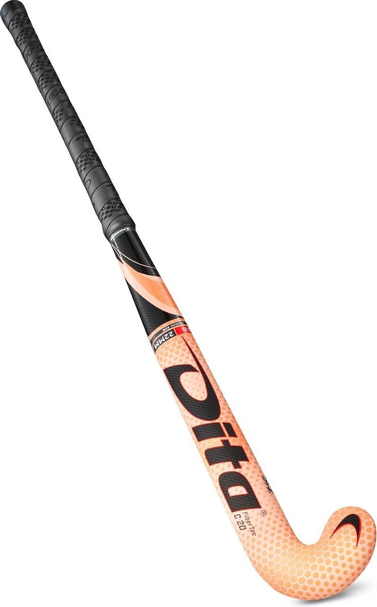 Dita Fibertec C20 M-Bow Hockeystick - 31 Inch - Fluo Roze/Fluo Rood