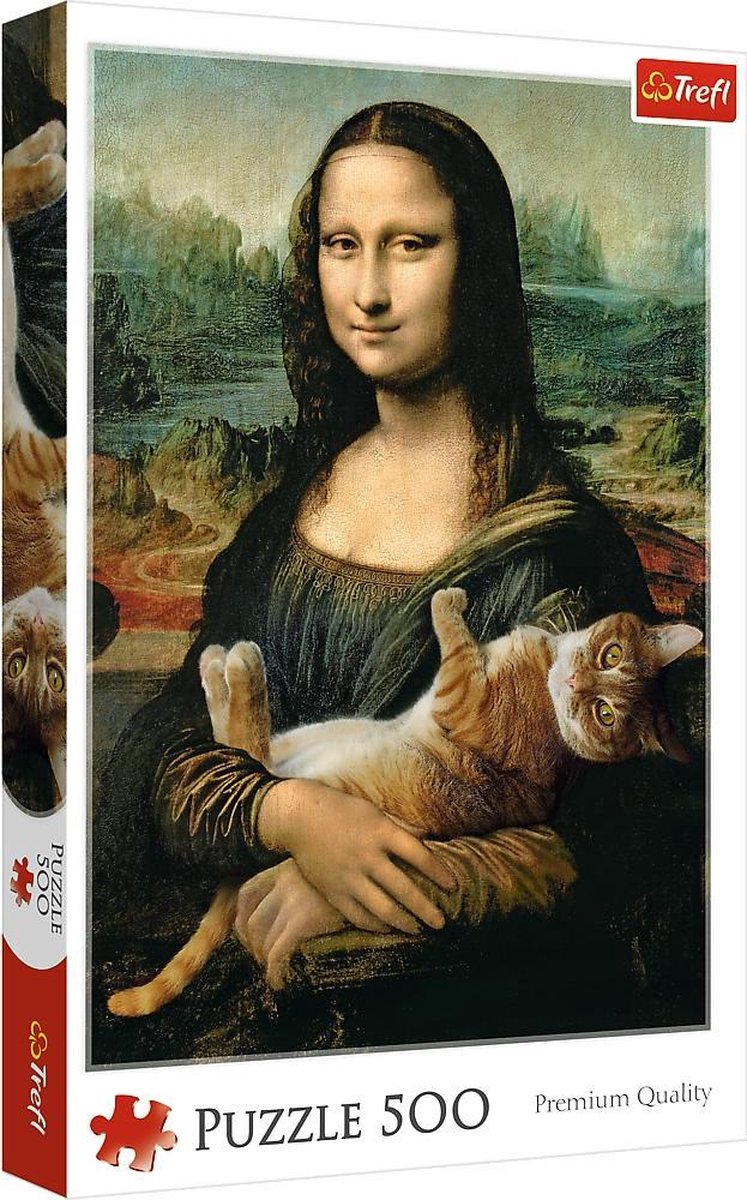 Trefl Puzzel Mona Lisa met Kat: 500 stukjes