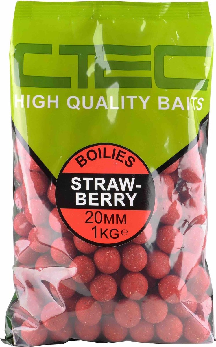 Boilies karper | 20 mm | Aardbei smaak | 1 kilo | Spro C-Tec