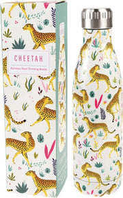 Thermofles RVS Cheetah 500ml groen - Kawaii Vintage drinkfles / thermo