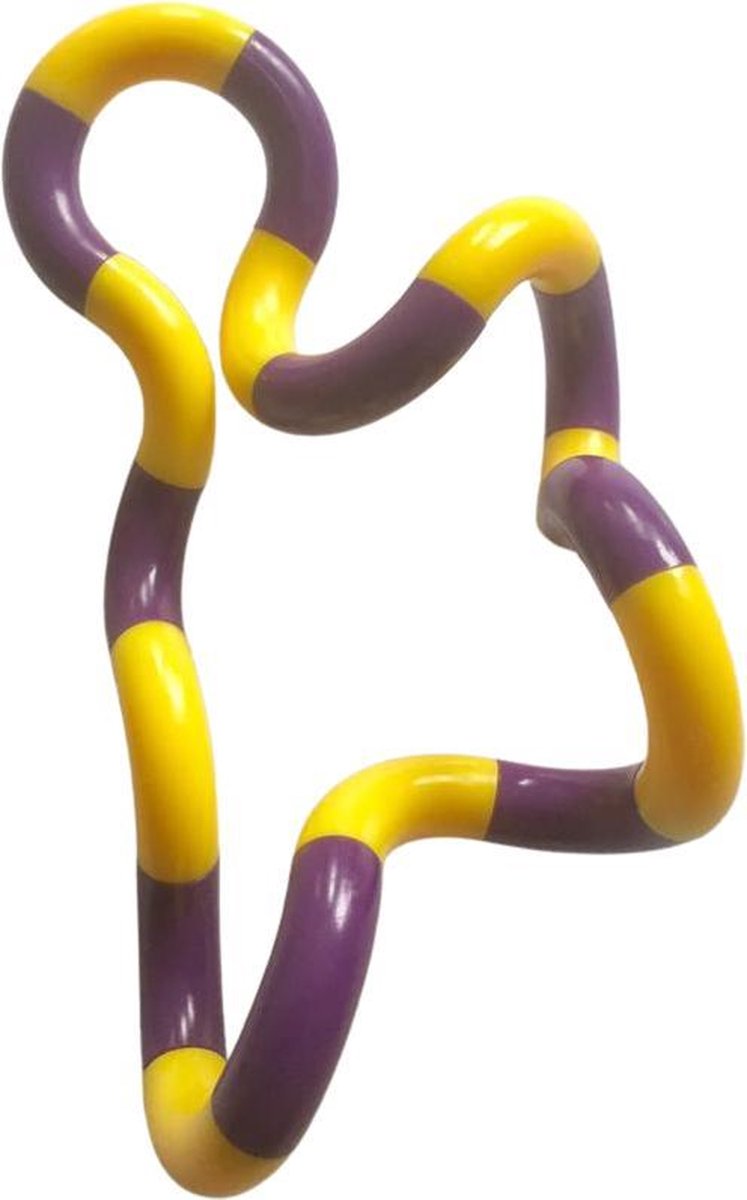 Hoogwaardige Tangl Fidget / Tangl Toy | Anti Stress Fidget | Bekend Van TikTok | Geel-Paars