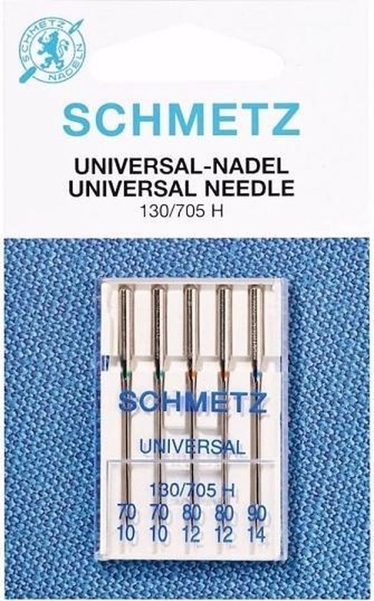 Naaimachinenaalden Schmetz universeel 130/705 H dikte 70/80/90 5 stuks