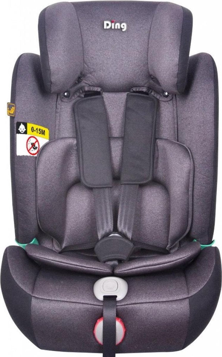 Ding Autostoel York Grijs Met Leer 9-36kg
