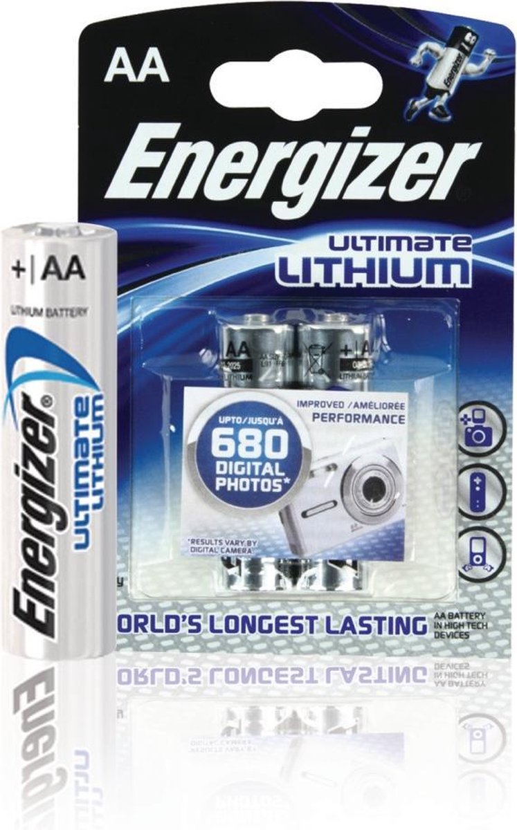 Energizer Enlithiumaap2 Ultimate Lithium Batterijen Fr6 2-blister
