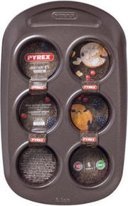 Pyrex Asimetria Muffinvorm - Voor 6 Muffins - Metaal - Bruin