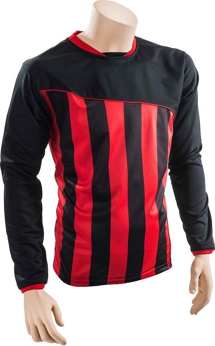 Precision Voetbalshirt Polyester Zwart/rood Maat Xs