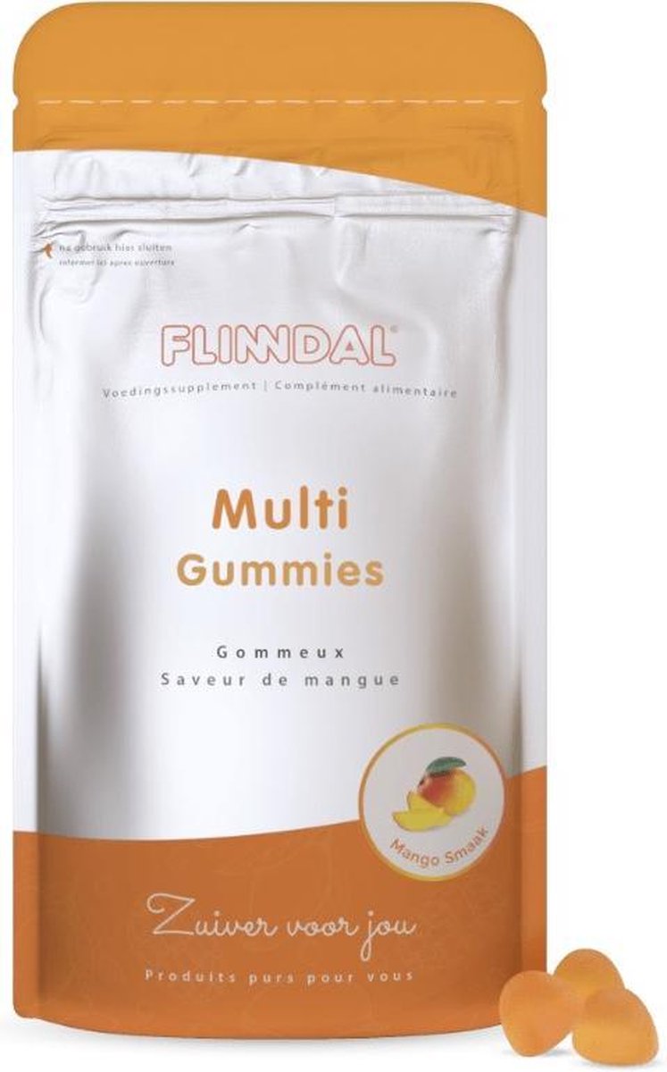 Flinndal - Multi Gummies - 60 gummies - Voor de weerstand en het ondersteunen van de energiehuishouding - voor weerstand en energie - makkelijk en lekker