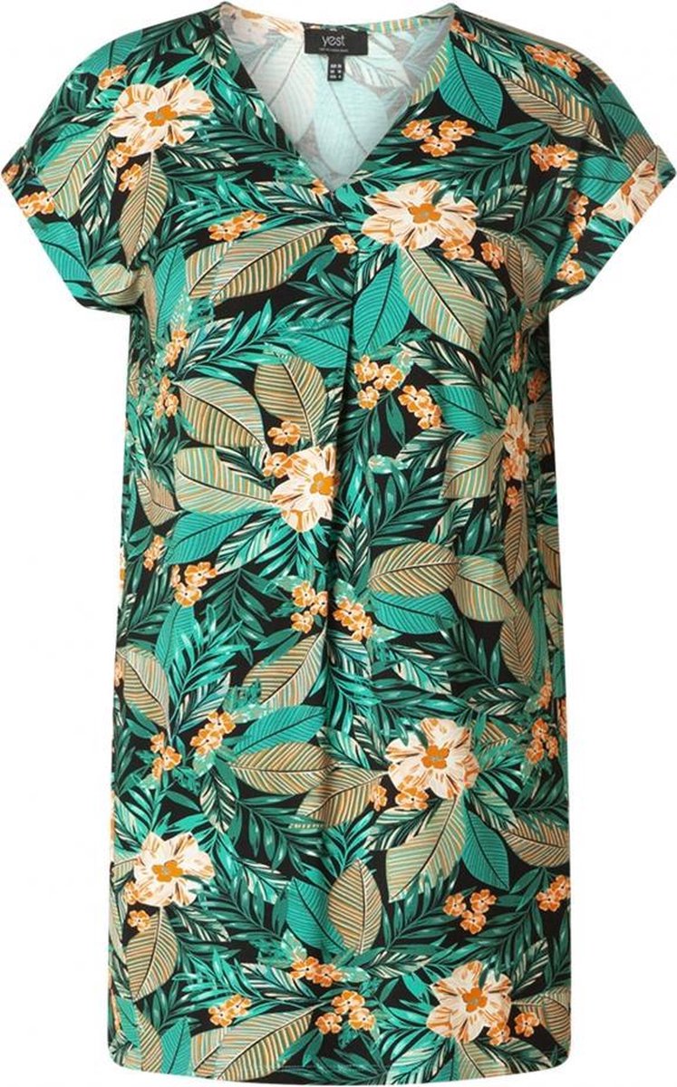 YESTA Lenita Tuniek - Jungle Green/MultiCo - maat 1(48)