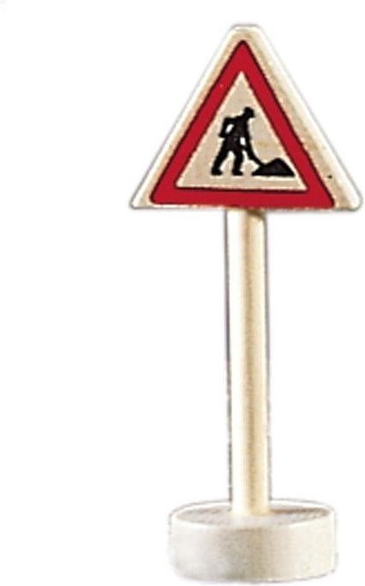 Glückskäfer Verkeersbord Bouwplaats Hout 10 Cm