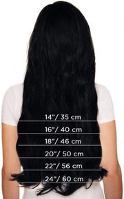 Clip In Extensions zwart 50cm 100%remy hair 1delig 120gram
