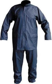 Regenpak PU marine blauw maat M