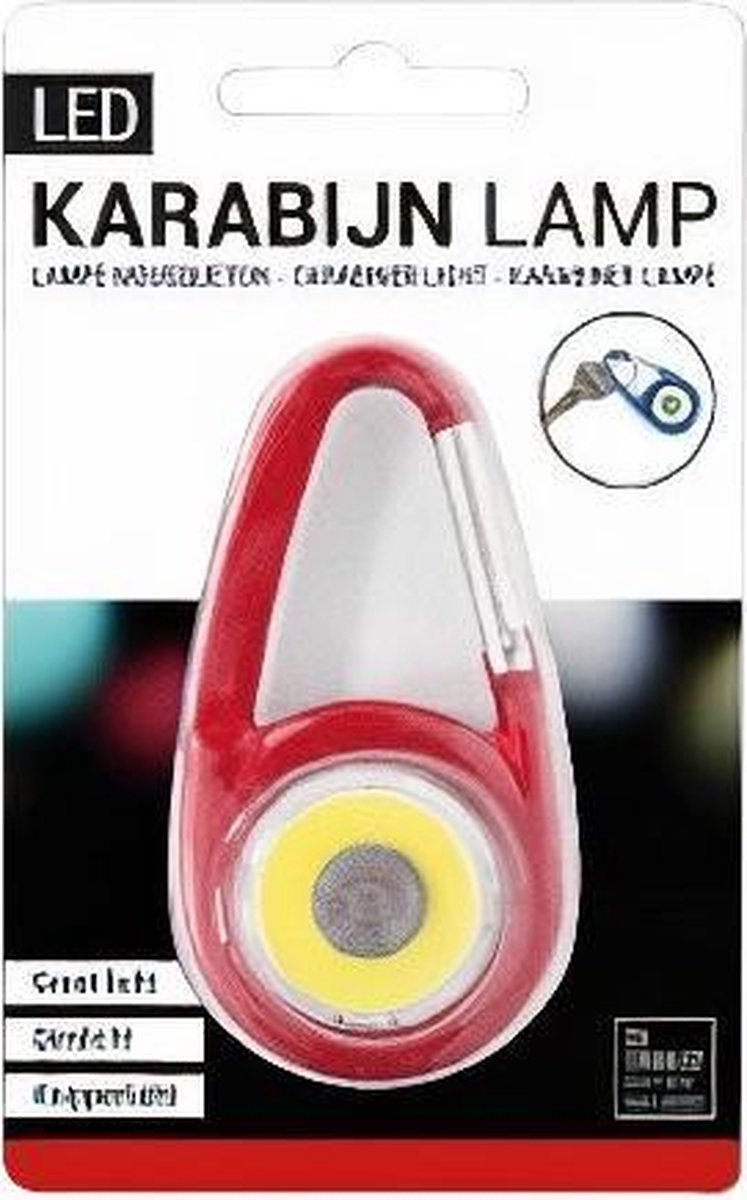Verhaak Zaklamp Karabijn Led Staal Rood