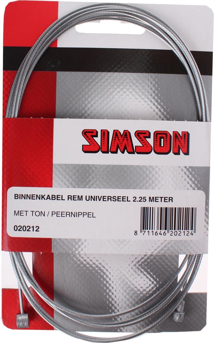 Simson Rem Binnenkabel - 2 nippels -  universeel
