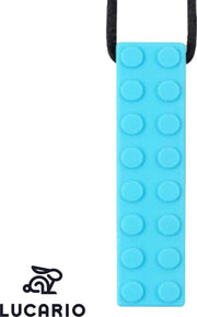 Bijtketting - Kauwketting - Bouwblokje Blauw