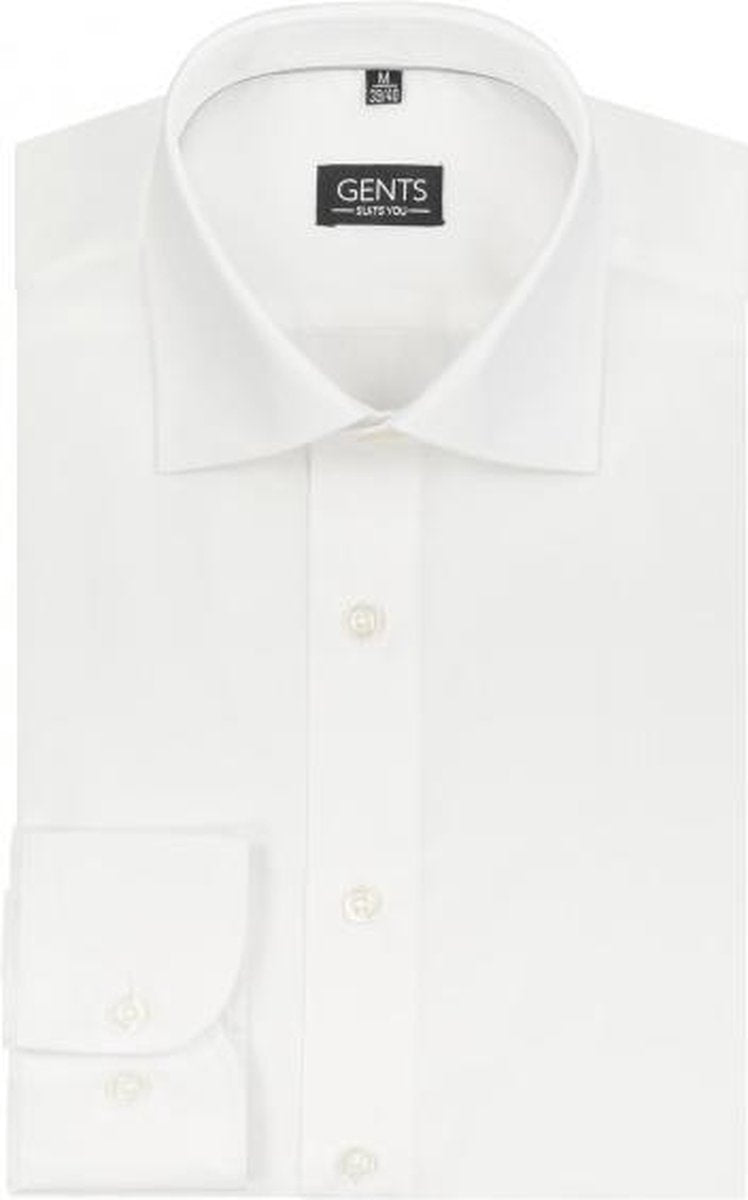GENTS |  Overhemd Heren Volwassenen NOS wit 0010 Maat M 39/40