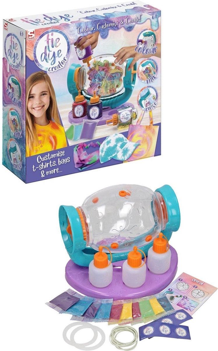 Tie-dye ontwerpstudio - verf - kinderen - hele set