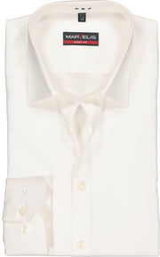 MARVELIS Body Fit overhemd - beige - Strijkvriendelijk - Boordmaat: 38