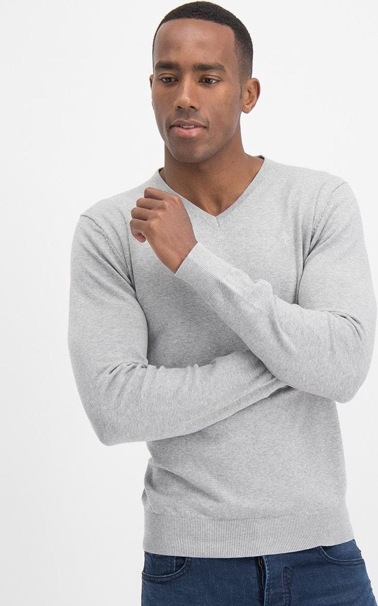 Knit V Me 0200 Light Grey Melange