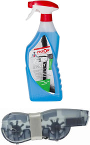 1x Olie cyclon bionet triggerspray 750ml 1x Chain cleaner deluxe + drinkbus