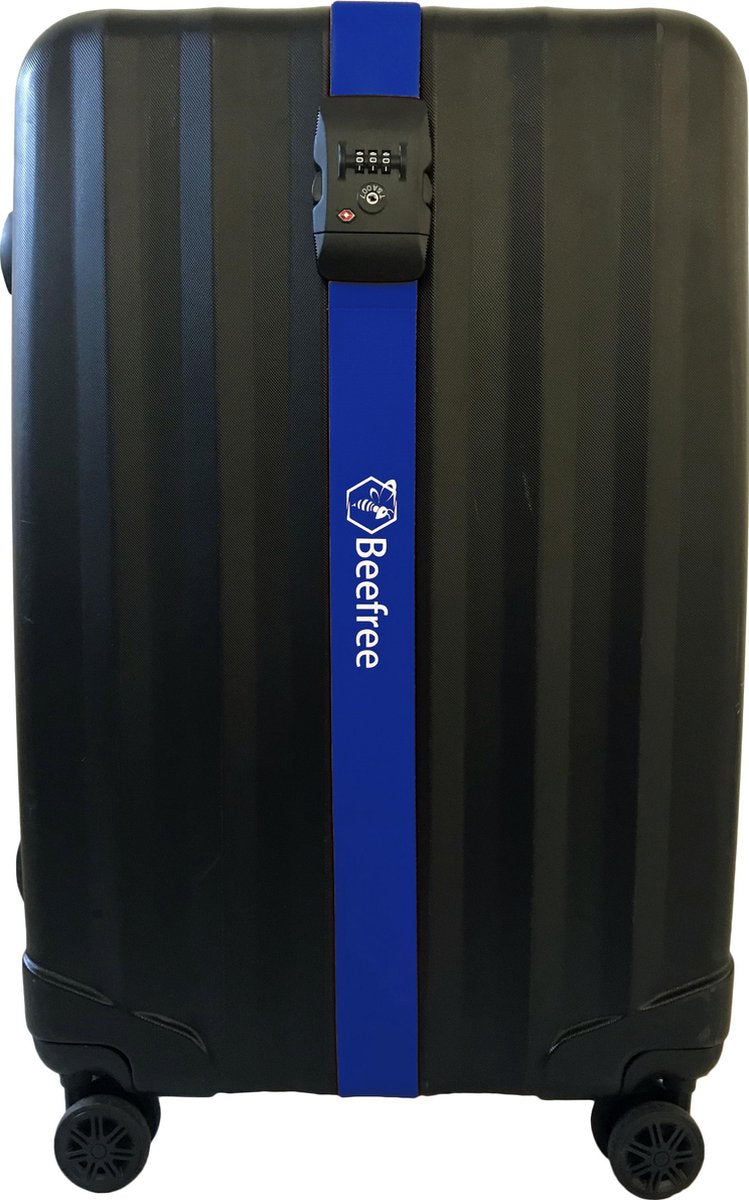 Beefree Kofferriem met TSA Cijferslot - Bagage Riem - Luggage Strap - Kofferband - Gesp - 200 cm - Blauw