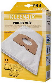 Kleenair 4 SMS Stofzuigerzakken Philips Oslo + 1 Filter