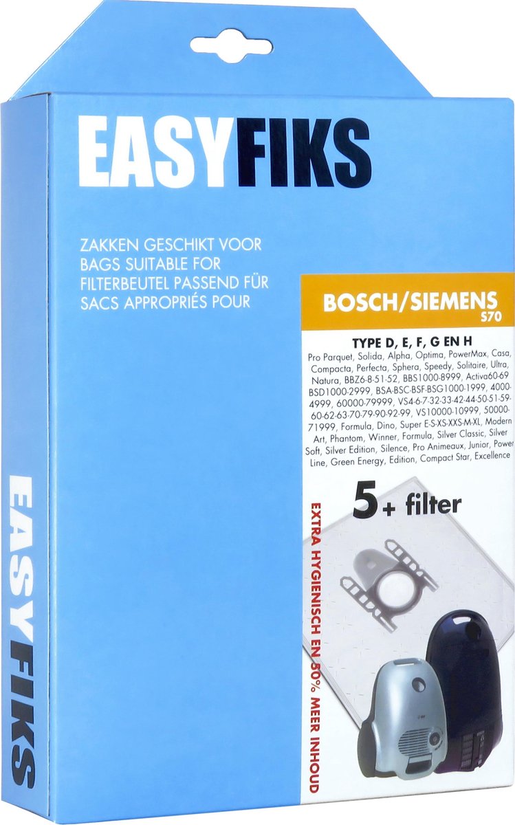 Easyfiks - Stofzuigerzakken - Geschikt voor Bosch/Siemens SynchroPower