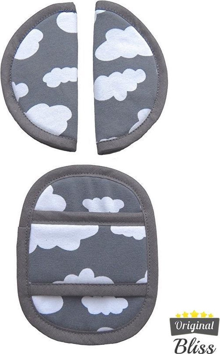 Wallabiezzz - Gordelbeschermers Maxi Cosi - Gordelhoes - Wolk Grijs