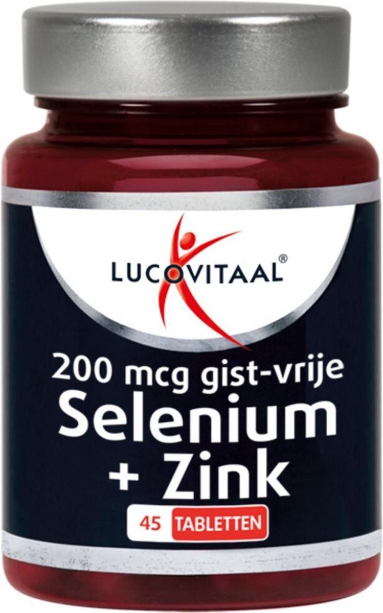 3x Lucovitaal Selenium & Zink 200 mcg Gistvrij 45 tabletten
