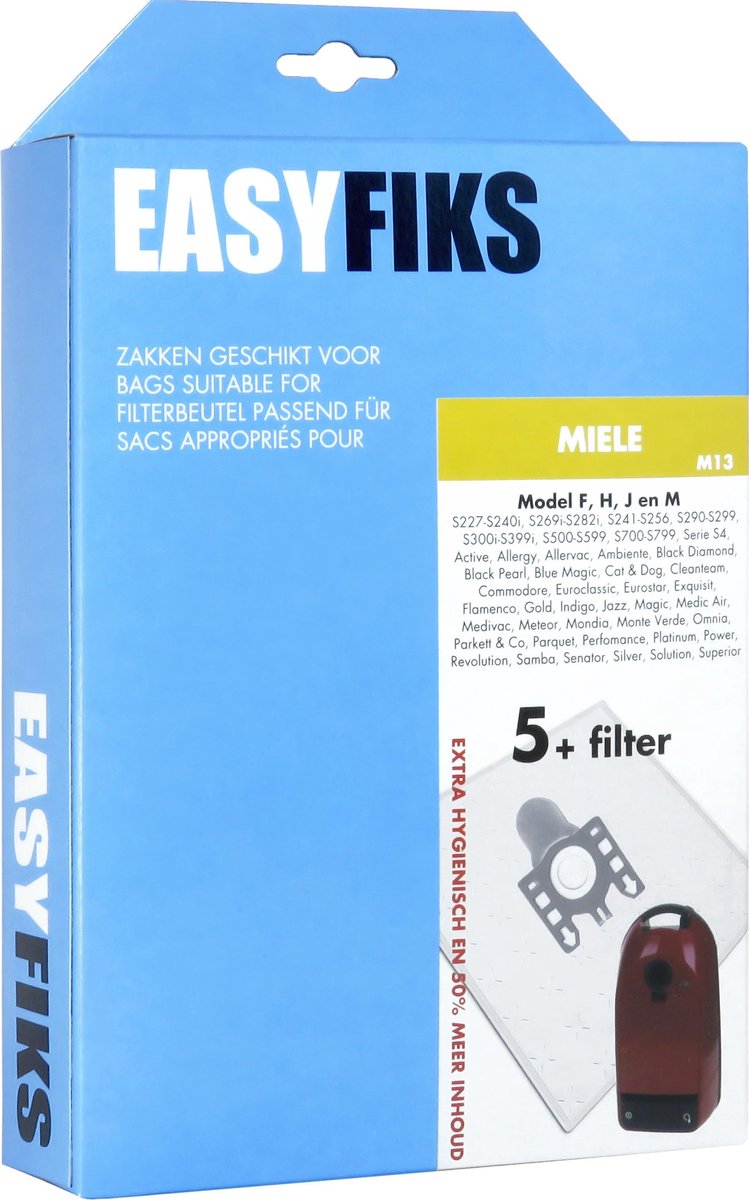 Easyfiks - Stofzuigerzakken - Geschikt voor Miele FJM