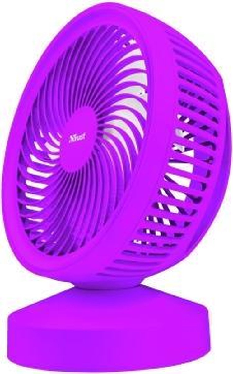 Trust - Ventu | USB Ventilator | 42 dB | Antislipvoet | Veiligheidsrooster | Paars
