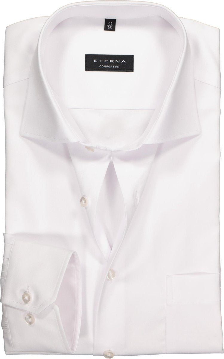 ETERNA comfort fit overhemd - mouwlengte 72cm - niet doorschijnend twill heren overhemd - lichtblauw - Strijkvrij - Boordmaat: 48
