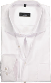 ETERNA comfort fit overhemd - mouwlengte 7 - niet doorschijnend twill heren overhemd - wit - Strijkvrij - Boordmaat: 47