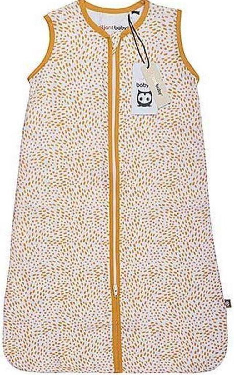 Briljant Baby - Zomerslaapzak - Hydrofiel - Minimal White - Ochre - Maat 90 - 6/18 maanden