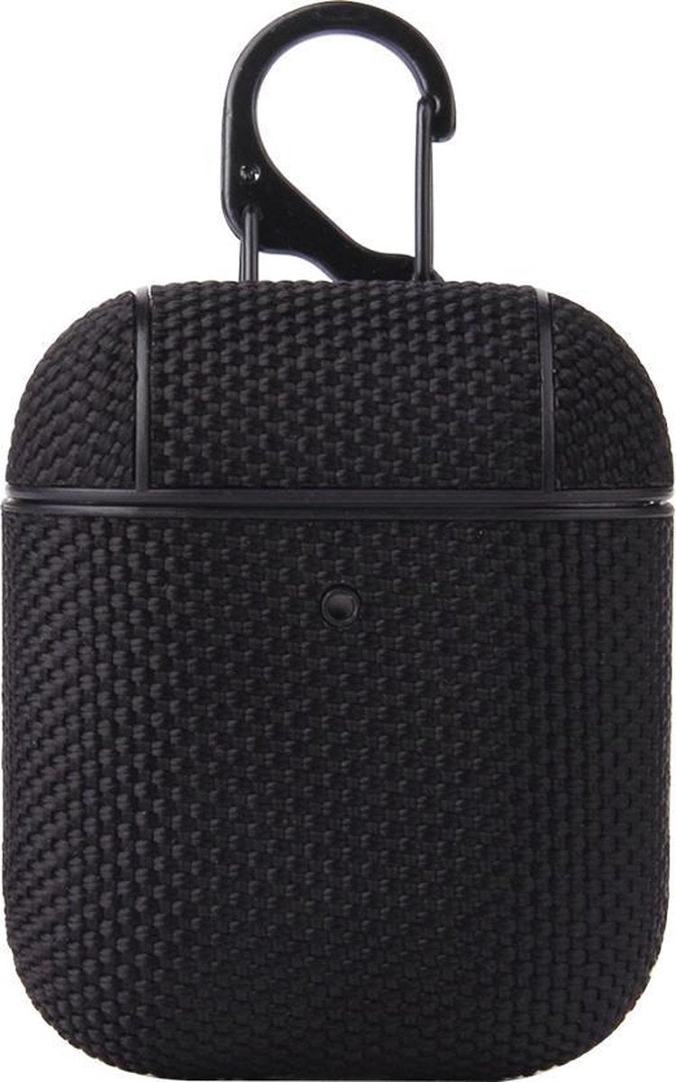 Airpods Hoesje – Nylon Hard Case – Zwart