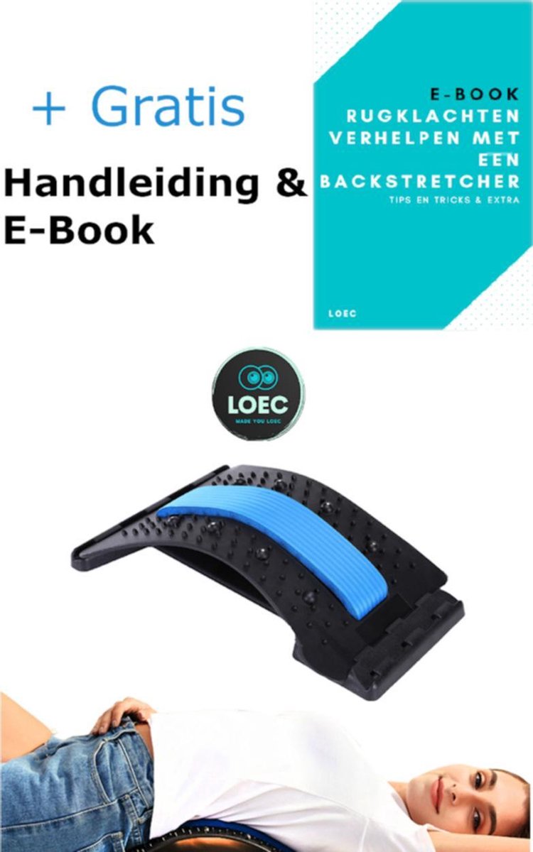 Verstelbare backstretcher voor rugklachten  - De rugstretcher voor rugklachten - Massageapparaat voor je rug - Acupuntuur Massage - Rug corrector - Rugstrekker