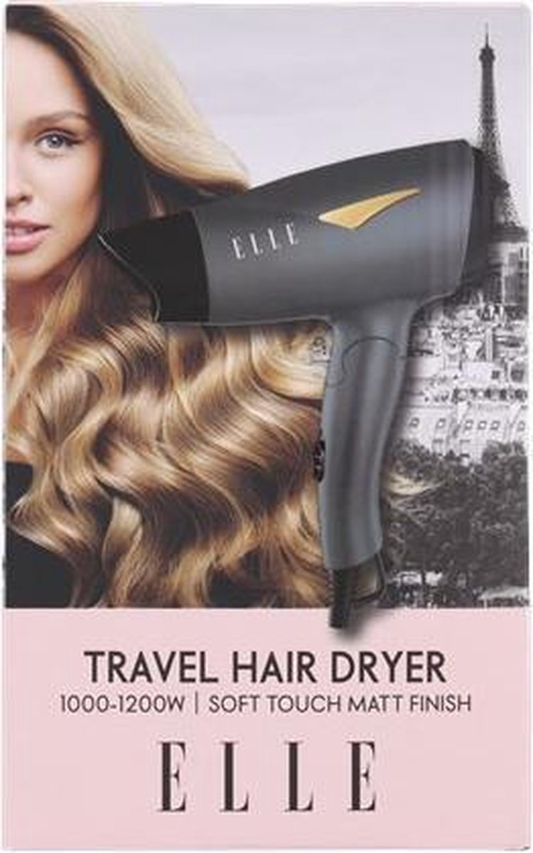 ELLE reis haardroger 1.000 - 1.200 watt
