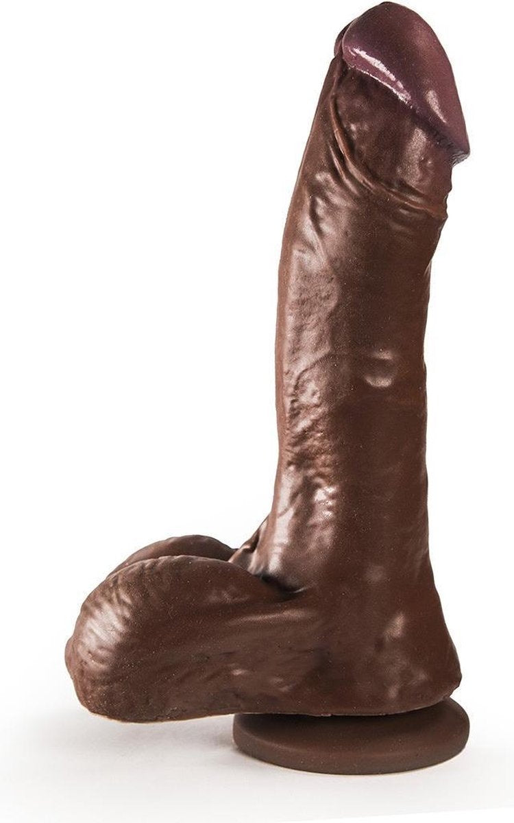 Heroes Dildo met zuignap 19 cm - bruin