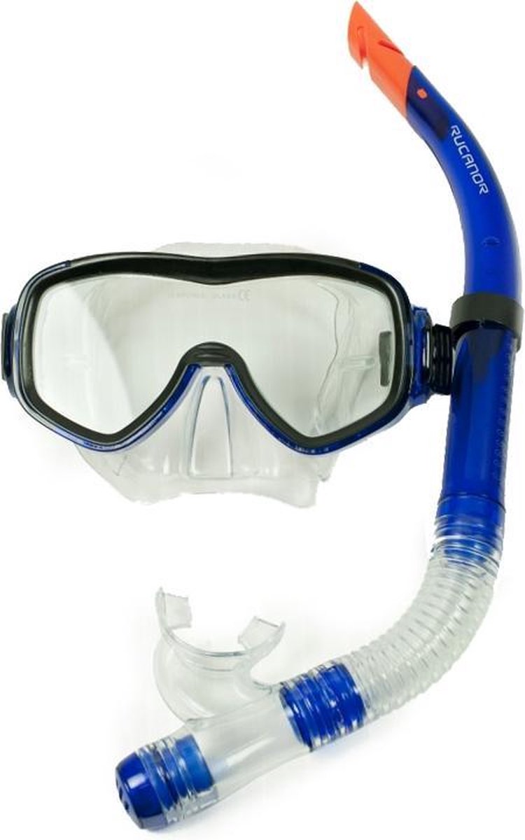 Rucanor Beste Koop Duikset snorkel en masker blauw