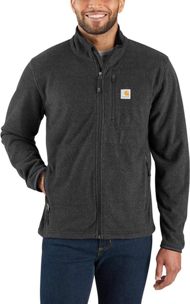 Carhartt Dalton Full Zip Black Heather Fleece Trui Heren M