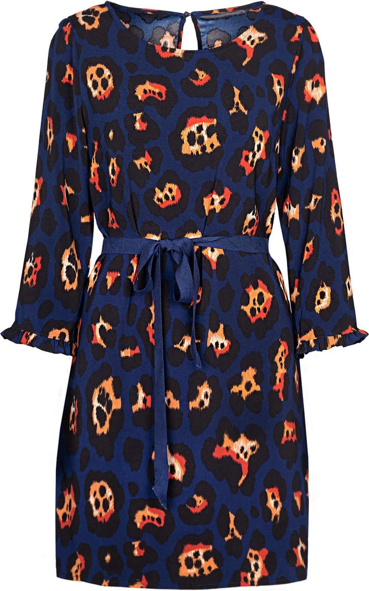 Leopard jurk blauw