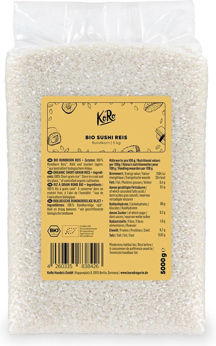 KoRo | Biologische sushi rijst | 5 kg