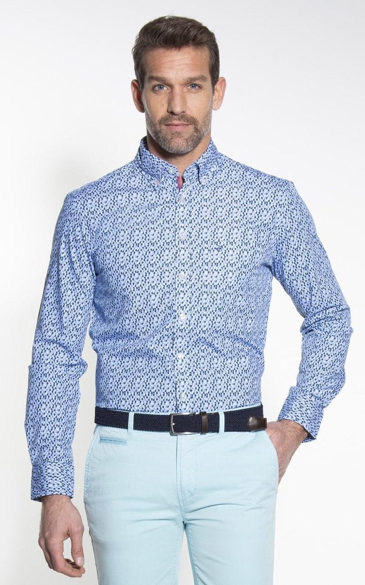 Campbell Classic Casual Overhemd Heren lange mouw