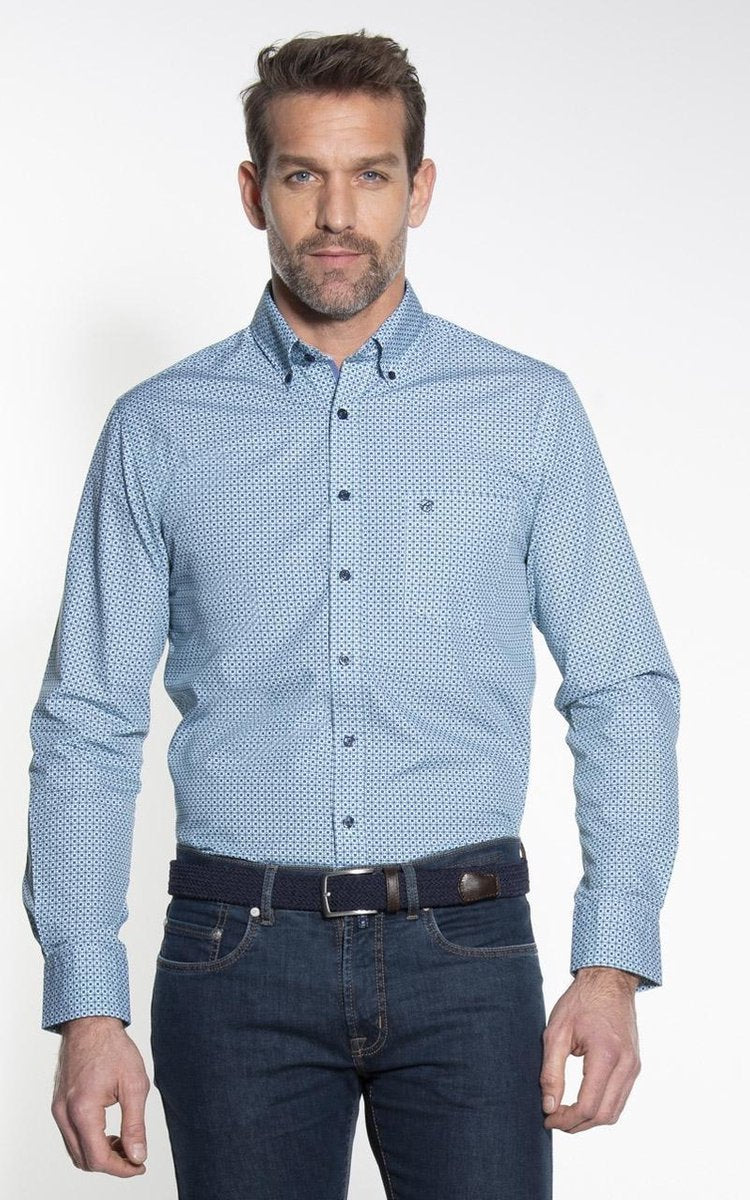 Campbell Classic Casual Overhemd Heren lange mouw