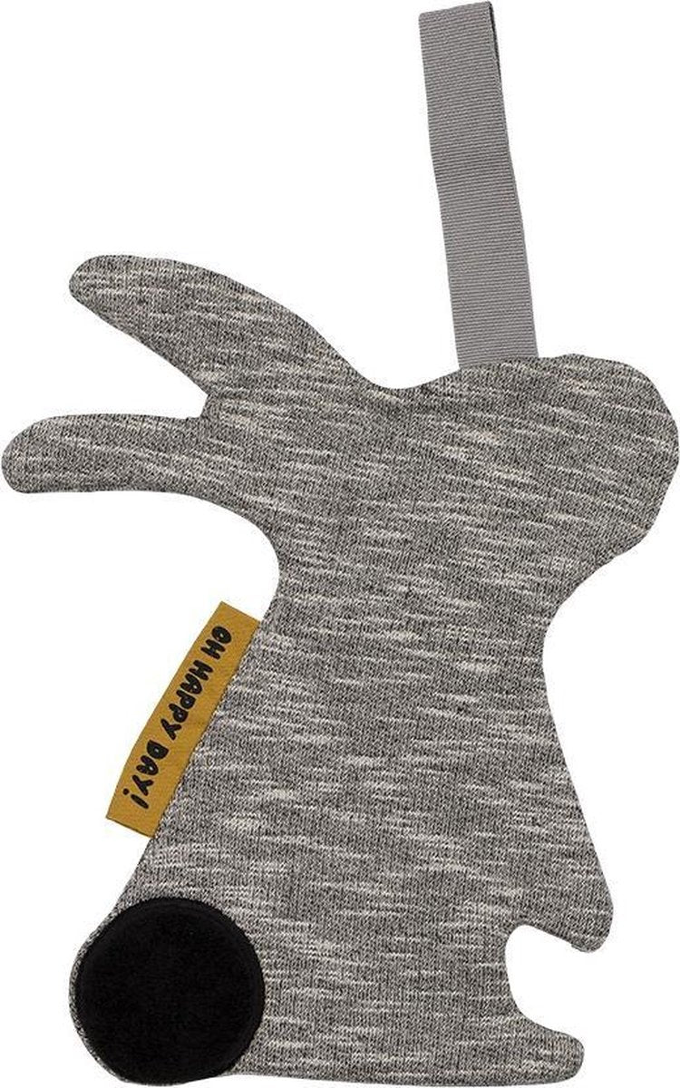 Pericles Knuffeldoekje Nero 22 Cm Grijs/zwart