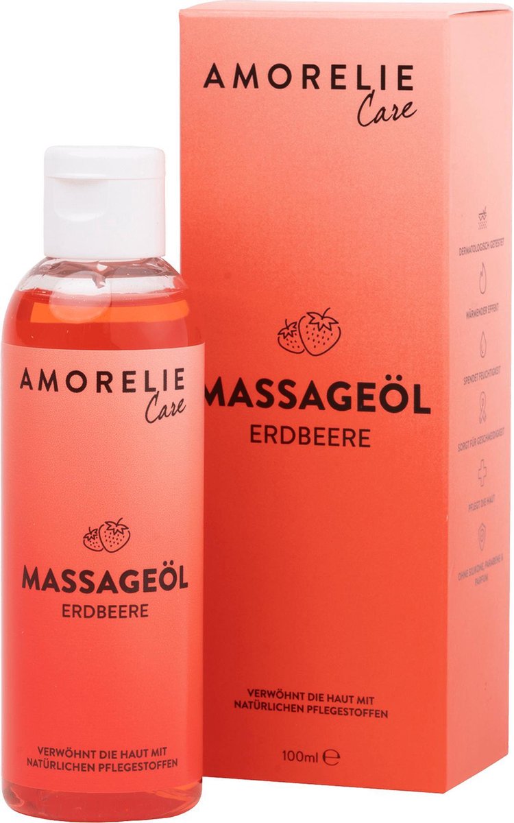 AMORELIE Massageolie Aardbei (100 ml)
