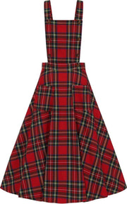 Banned Sweet Tartan Pinafore 40's Swing Jurk Rood